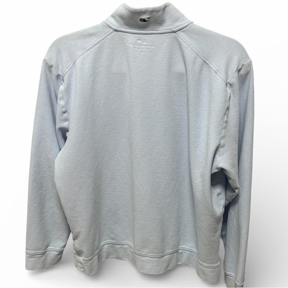 Vineyard Vines Men's Light Blue Zip-Up Sweater - Picture 4 of 4